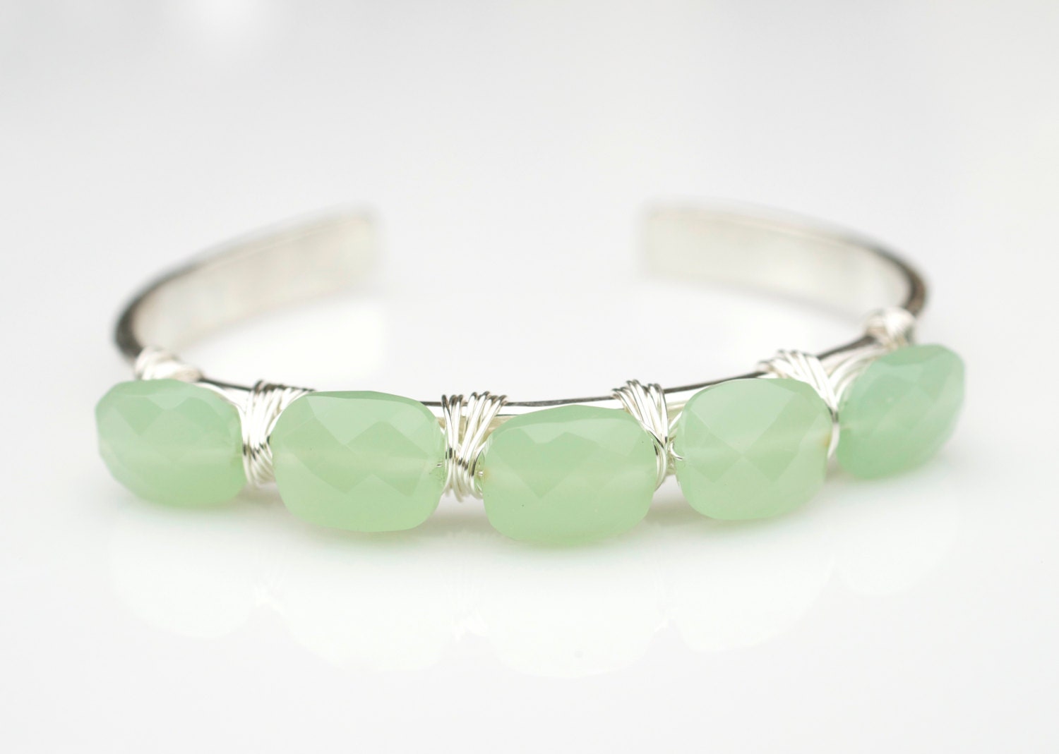 Chalcedony Bangle Bracelet, Gemstone Bangle Braclet, Chalcedony Bracelet
