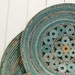Coiled Paper Basket / Bowl, Handmade - Shades of Aqua and Teal Recycled Paper, 5" Diameter