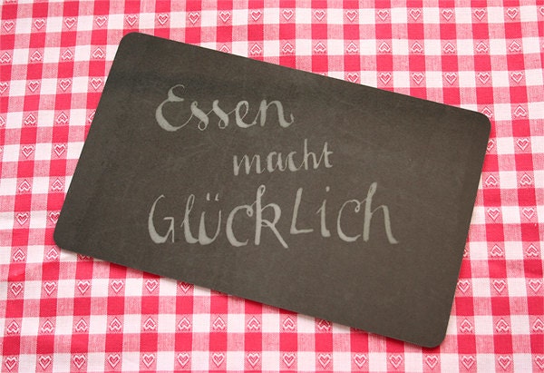 Frühstücksbrettchen "Essen macht glücklich"