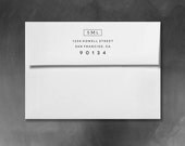 Custom return address stamp // rubber stamp // stamp //  self inking // Mid-Century Modern