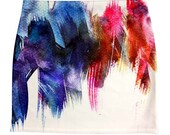 PLUS SIZE SKIRTS Brush  print by hellominky