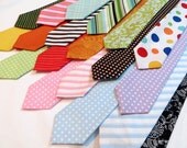 Neck Tie- Toddler, Boy, Pre-Teen & Baby (Green, Black, Blue, Red, Orange, Floral, Plaid, Stripe, Dots, Paisley, Damask) Cotton, Adjustable
