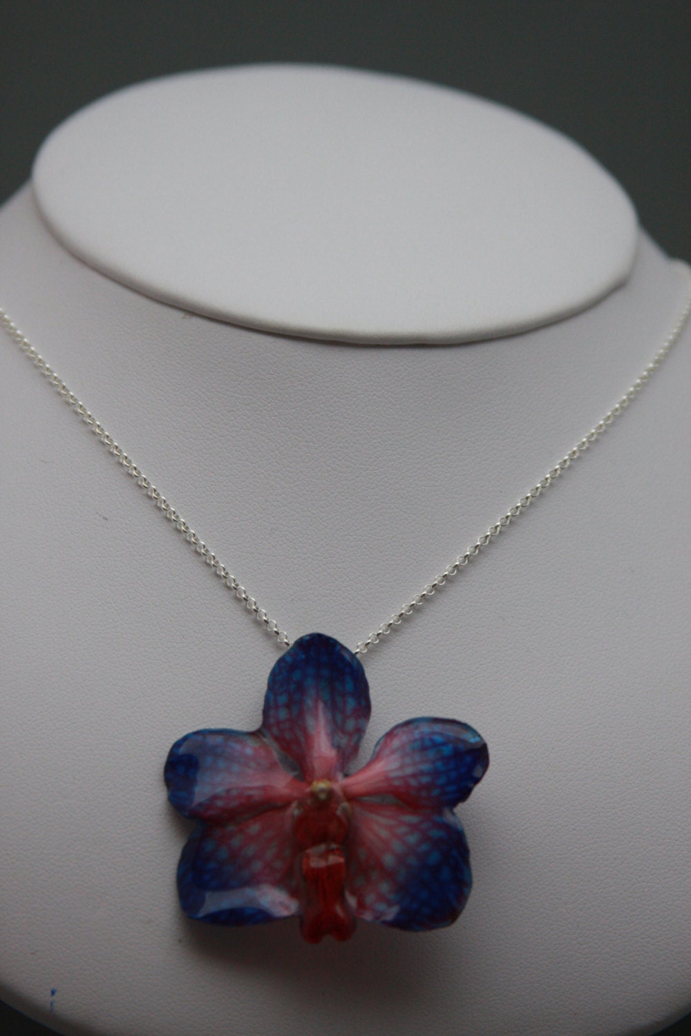 Real Vanda Orchid Necklace