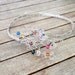 Open front necklace, OOAK wirework choker, open front necklace with semiprecious stones. Mother's day.