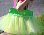 Personalized Tinkerbell Tutu Tote Bag - Valentine's Day, Easter Basket, Dance Class, Halloween Bag and more
