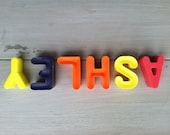 Personalized Alphabet Name Crayons, Custom Colors- Great Party or Birthday Favor (6 Letters)