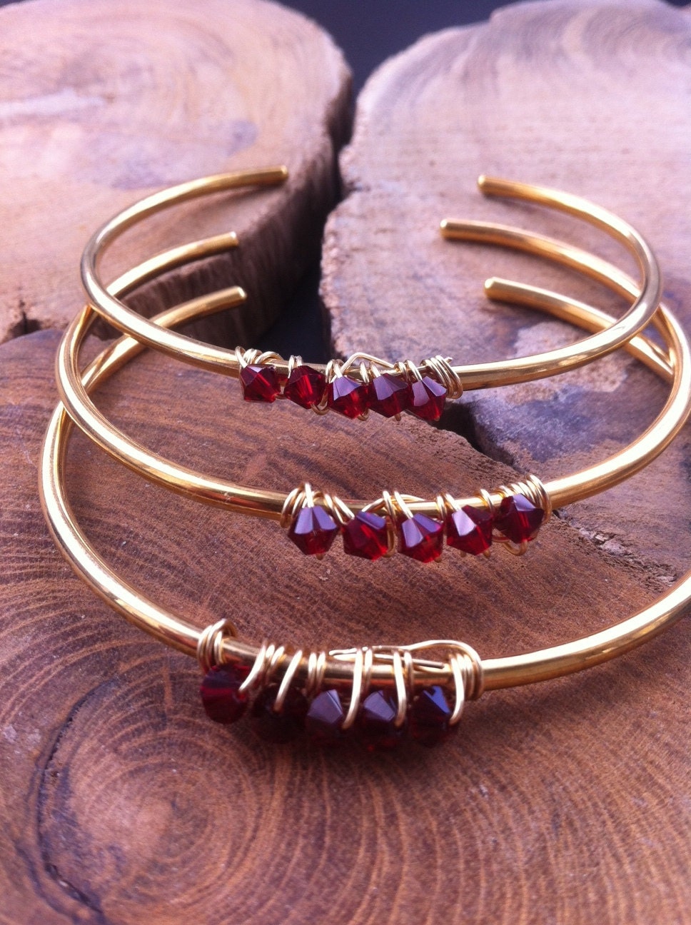 Maggie gold bracelet with Swarovski crystals