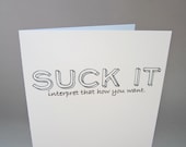 Funny Greeting Card, Thinking of You Card - "S It"