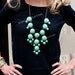 Aqua/Turquoise Bubble Statement  Hollywood elegant Necklace-mint green