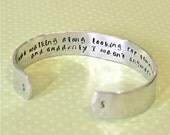 Wife / Girlfriend Gift - I was walking along... Secret Message Custom Hand Stamped Aluminum Cuff Bracelet by Korena Loves