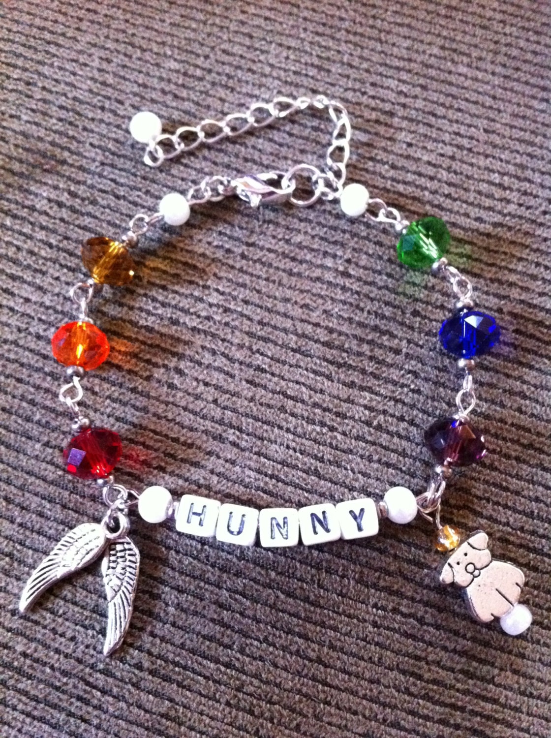 Rainbow Bridge Angel Pet Charm Memorial Bracelet 