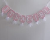 It's A Girl Banner Pink and White