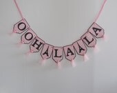 Eiffel Tower Pink and Black Shabby Chic Banner