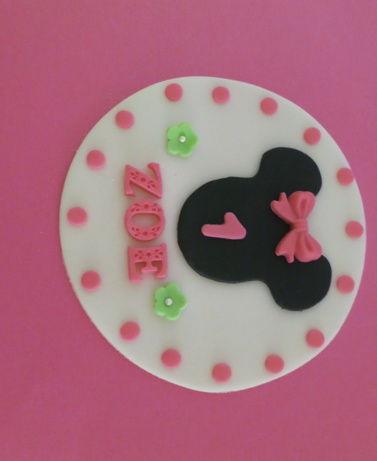 Minnie Inspired Mouse fondant Cake Topper Il_170x135