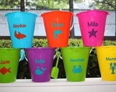 Personalized Beach Buckets