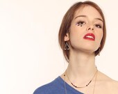 Creole earrings in brass gilded in the fine gold, black, white or blue