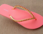 Cosmic Jewels Flip Flops Salmon