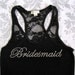 Bridesmaid Tank Top Shirt. Half Lace. Maid of Honor Gift. Bridal Party Shirts. Bachelorette Party