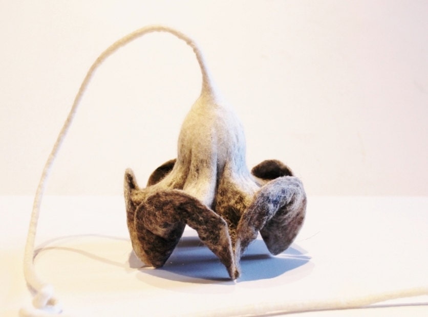 Window decorations,large, hanging flower noble,felt,in stone colors