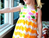 Chevron Whale Halter Dress