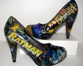 Batman and Batgirl Heels - Made to Order