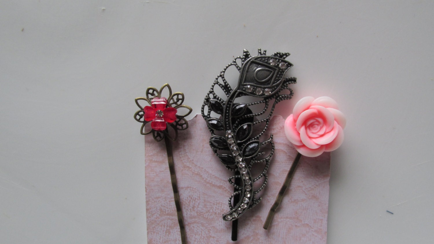 Bobby Pin Set, Black and Silver Bobby Pins