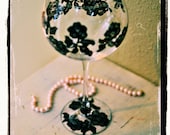 Handpainted Wine Glass Soy Candle