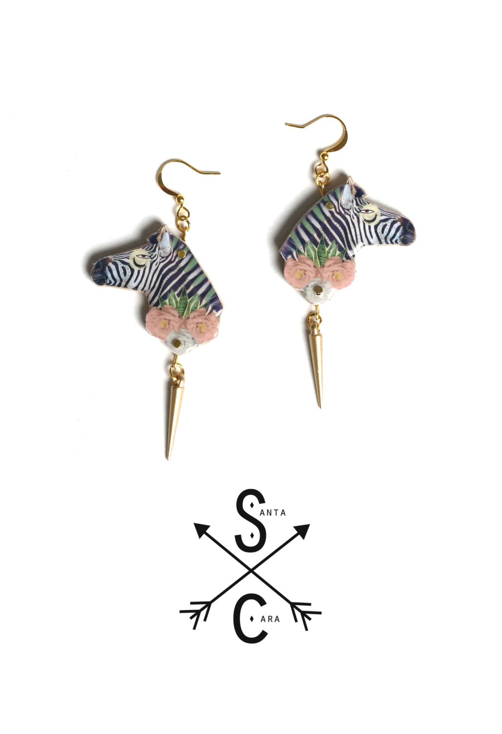 Earrings ZEBRA