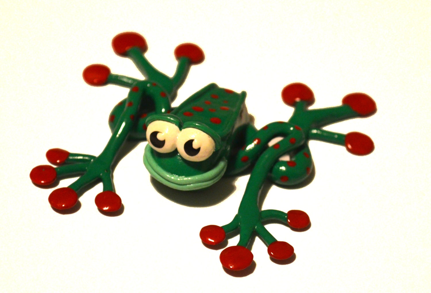 Laurie, Hand-Painted Clay Frog
