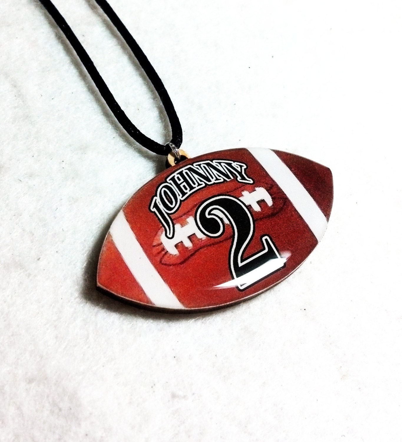 Personalized Football Pendant Necklace Custom Sports Jewelry Players Fans Mom Team Gifts