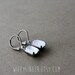 leverback earrings white shimmer vintage inspired gem