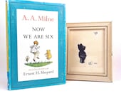 Winnie the Pooh A.A. Milne Now we are Six Children's Baby Shower Nursery Poetry Book Poems Framed Bear Art Pooh bear Honey pot ink drawing