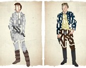 STANDARD SIZE Set of 2 Star Wars typography prints based on quotes from the movie The Empire Strikes Back