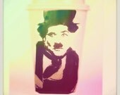 Ceramic Travel Mug White Charlie Chaplin Art