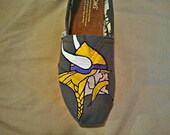 Hand-painted Custom Vikings TOMS (or any sports team)  shoes