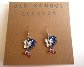 Sonic the Hedgehog Earrings - Geek Video Game Accessory - Old School Geekery