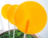 Carrot Orange Ginger Gourmet Lollipops - Set of 7 - LARGE 2.5 Inch Lollipops
