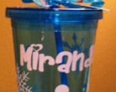 Personalized College Alabama Tumbler Cup Glass