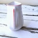 vintage milk jug- white /red jar- 50s- table design-Mid Century- Home DECOR for her- kitchen serving jug