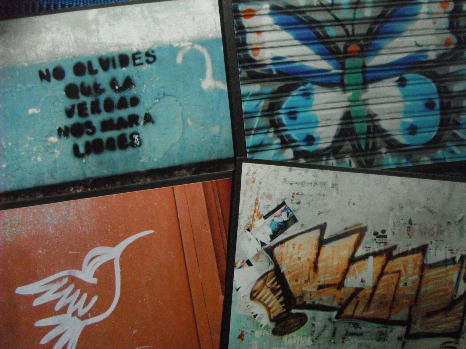 Guatemalan Graffiti - Handmade Gift Set of 4 Blank Note Cards