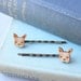 Wooden French Bulldog Hair Grips/ Boston Terrier Hair Grips