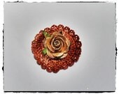 Variegated brown floral embellishment