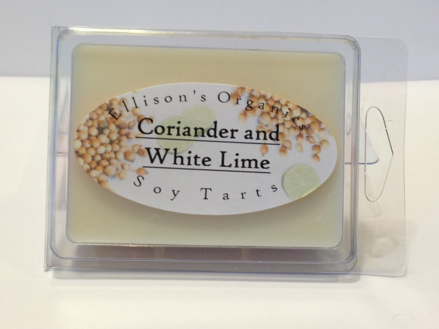 Soy Wax Melt - Coriander and White Lime Scent - Natural Soy Tarts for Tart Burners