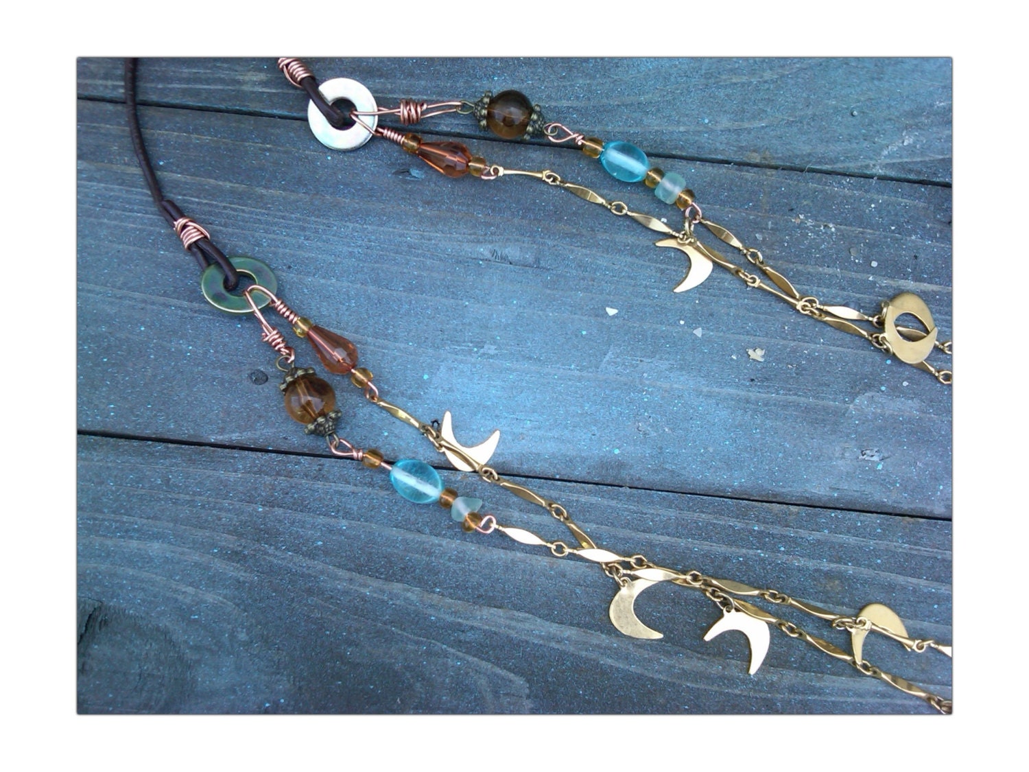 Mixed media necklace