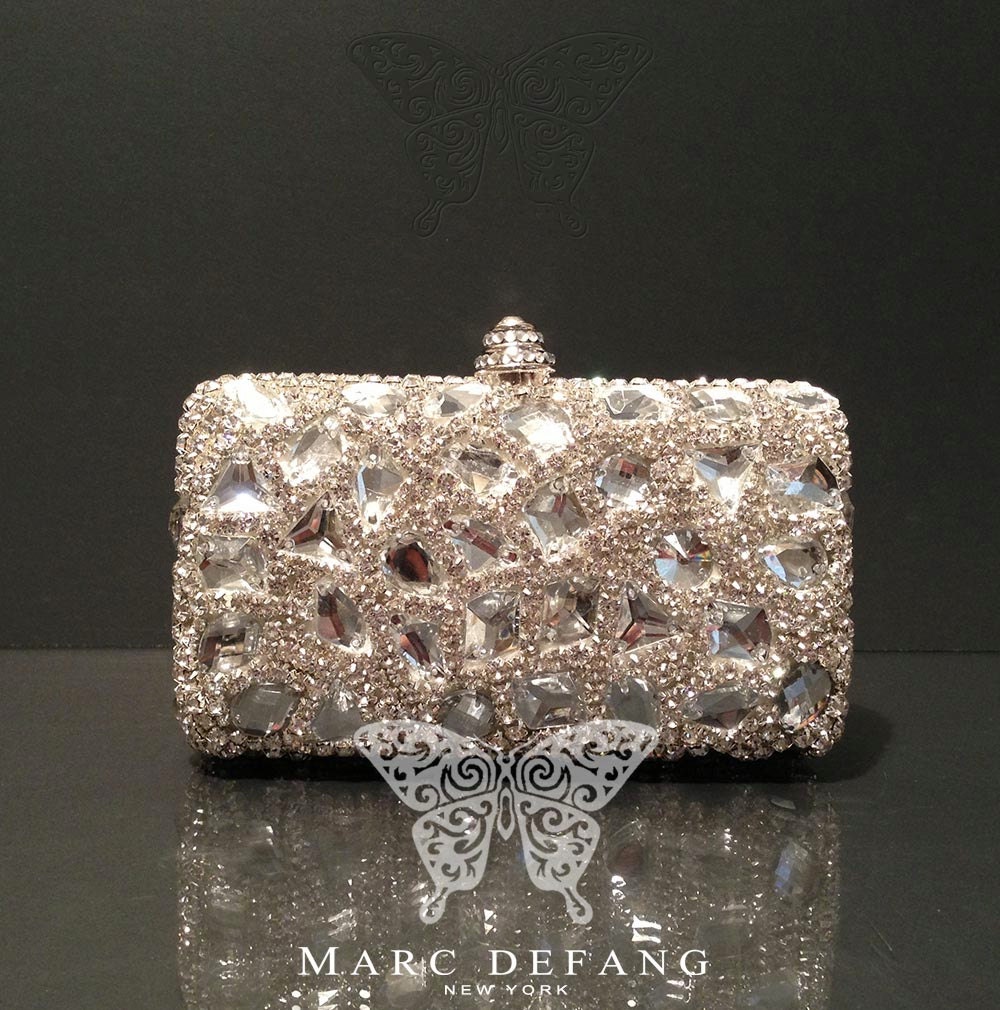 Luxury Clear Crystal Snow Diamond Clutch