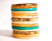 Large thin resin bangle stacking bracelet mix n match Handmade resin bangle bracelet