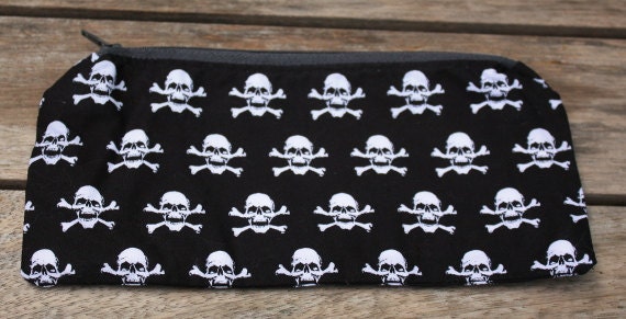 Skulls Notions Pouch/ Pencil Case