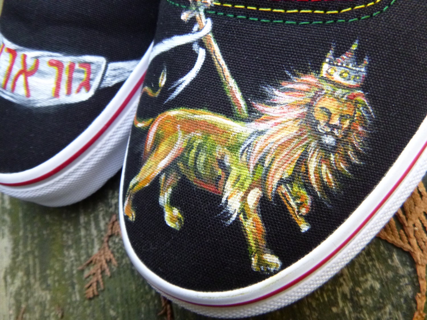 Rasta Custom Painted Vans: Vans Authentic, Era, Slip-on ( Toms, Converse)