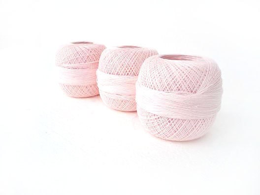 linen thread, pink ,pastel, natural linen, rose smoke