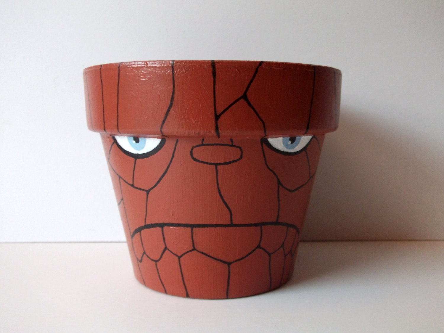Thing Fantastic Four Painted Flower Pot